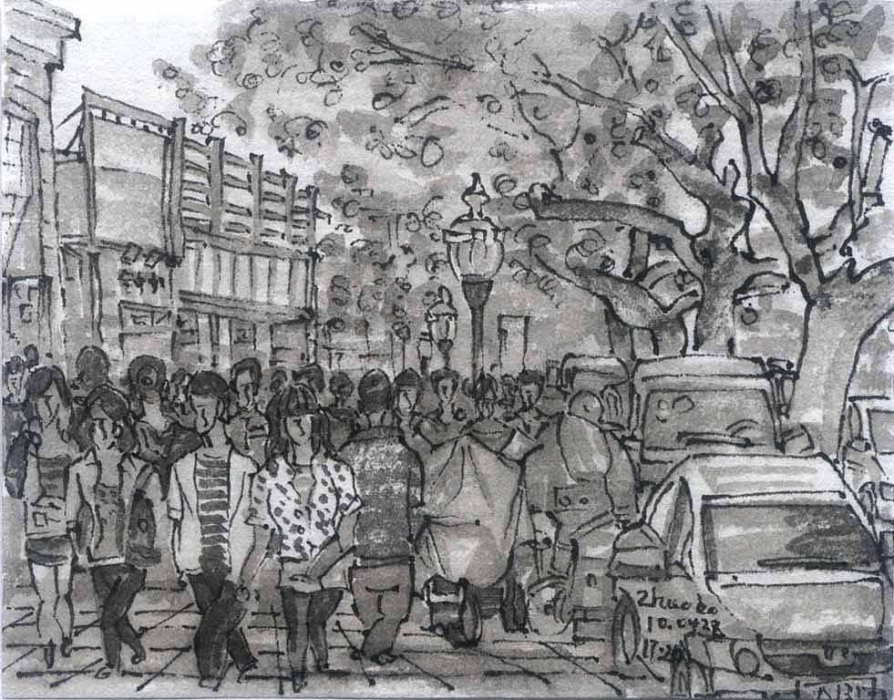 城市脉搏——从韦曲到张家堡（10）（图ZODk1MjQ1ODQ=） - 绘画 - 站酷设计师东征蚁原创素材 - 站酷ZCOOL