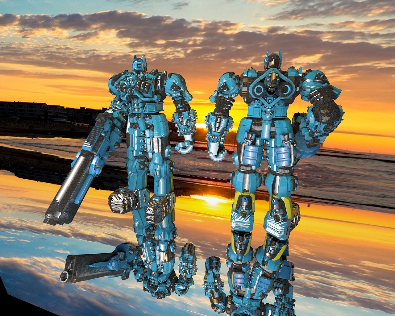 重型动力机甲和各种动作造型