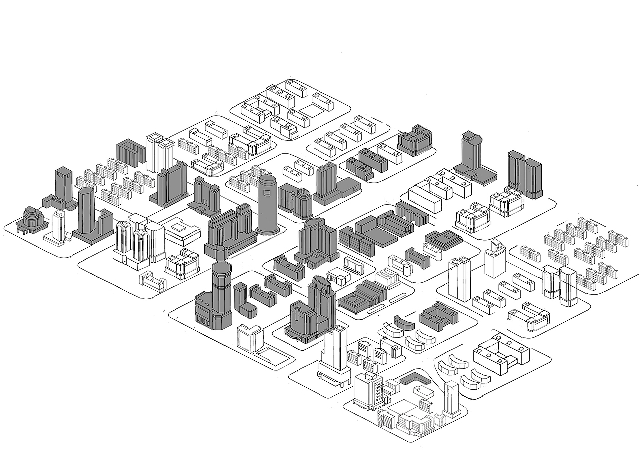 城市手绘地图（图ZMTY0MDY0MDAw） - 商业插画 - 站酷设计师小土拨鼠呀原创素材 - 站酷ZCOOL