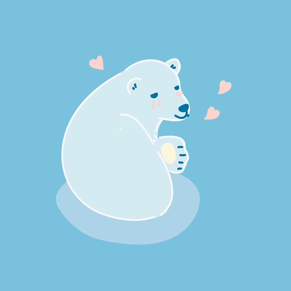 北极熊动漫头像可爱图片
