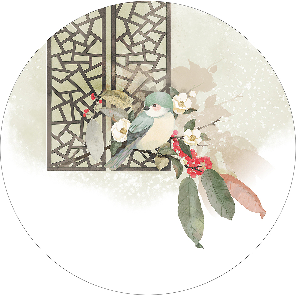 庭院（图ZMTk3OTM3NjEy） - 商业插画 - 站酷设计师蒋佩佩原创素材 - 站酷ZCOOL