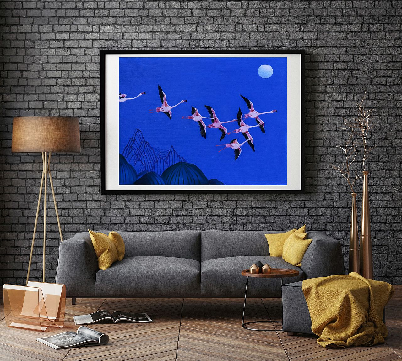 《火烈鸟系列》油画（图ZODkwMzczOTY=） - 艺术插画 - 站酷设计师一匕原创素材 - 站酷ZCOOL