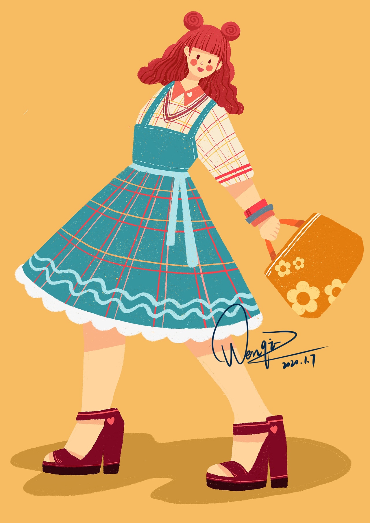 时尚人物穿搭练习（图ZMjQxOTAxMzQ4） - 商业插画 - 站酷设计师周周ZhouZ原创素材 - 站酷ZCOOL