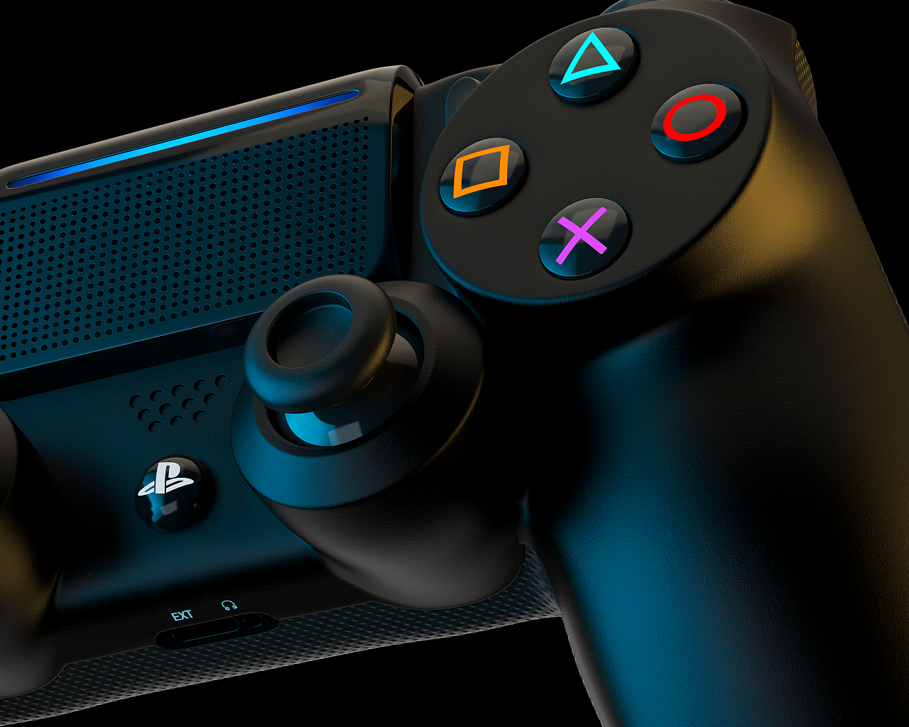 sony游戏手柄建模渲染