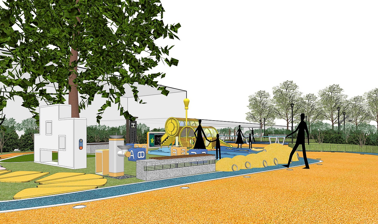儿童活动区SU模型下载（图ZMjYyNzQyMzY0） - 景观设计 - 站酷设计师素模网原创素材 - 站酷ZCOOL