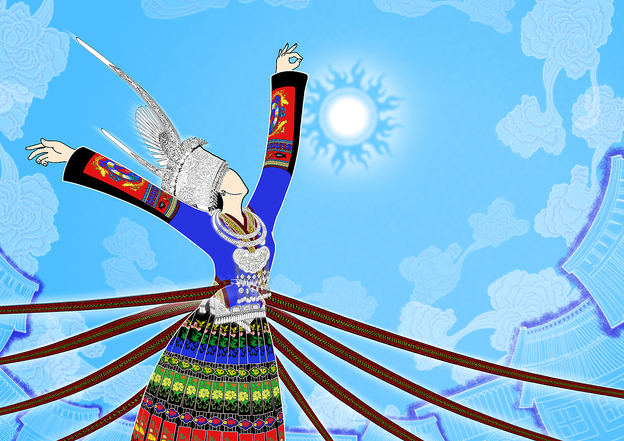 《芦笙舞》系列#动漫作品#|动漫|其他动漫|k空ngcq - 原创作品 - 站酷