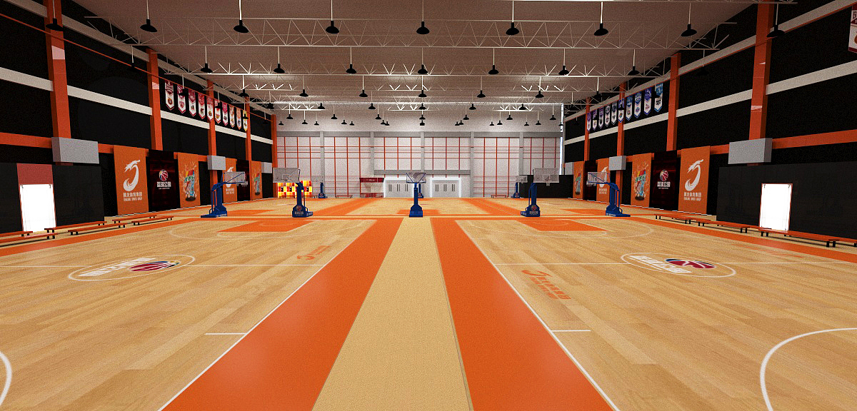 篮球公园3d渲染设计