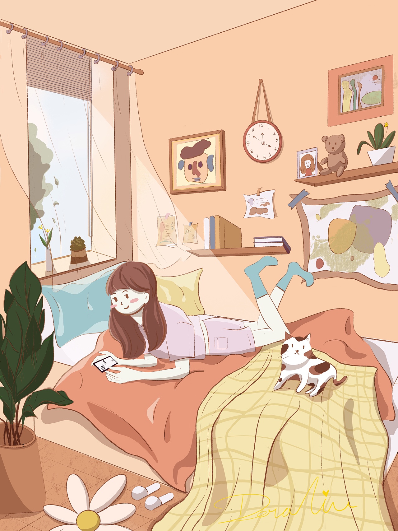 插画-独居小时光|插画|创作习作|doraliu_ - 原创作品 - 站酷 (zcool)