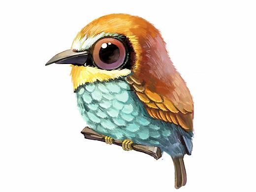 萌宠-鸟 厚涂技法