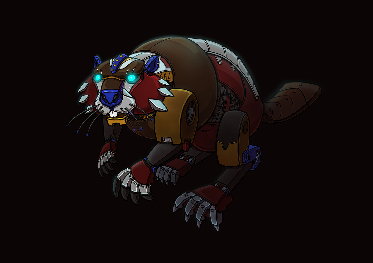 之前画的一套机械的动物