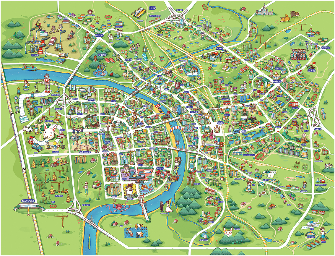 城市认知地图怎么画图片