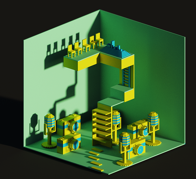 Magicavoxel的小模型（图ZMjA5ODcyNTA4） - 其他平面 - 站酷设计师蓝1753原创素材 - 站酷ZCOOL