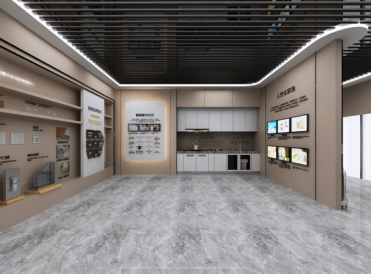 建邦工法展厅设计3D效果图