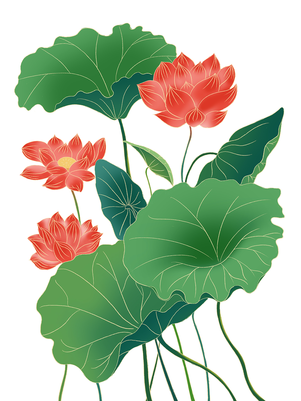 国潮风元素荷练习