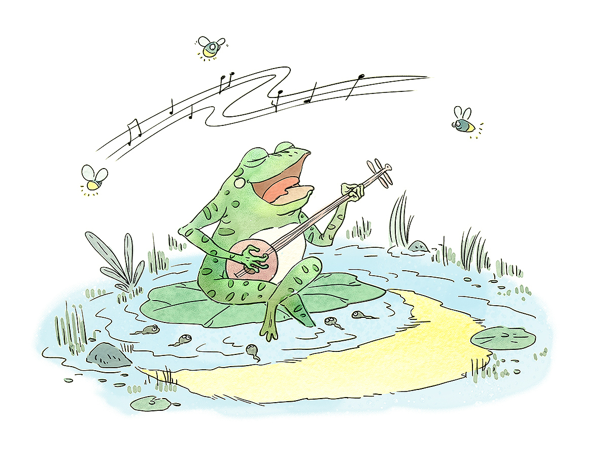 青蛙弹唱