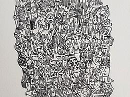 黑白简笔画