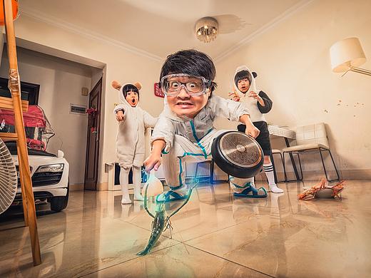 不用怕！等爸爸出马来收拾他！