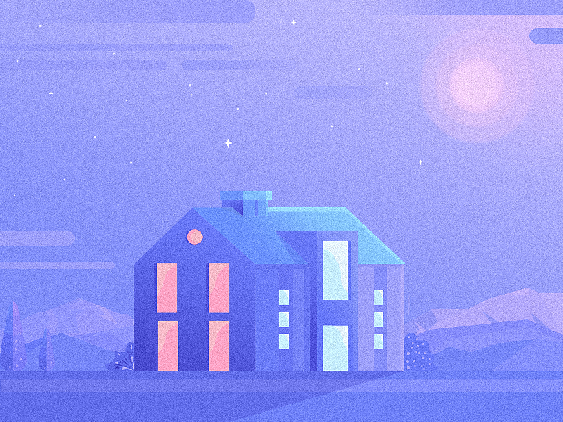 ui渐变插画颗粒感