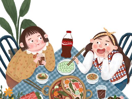儿童插画 | 火锅和朋友一样重要
