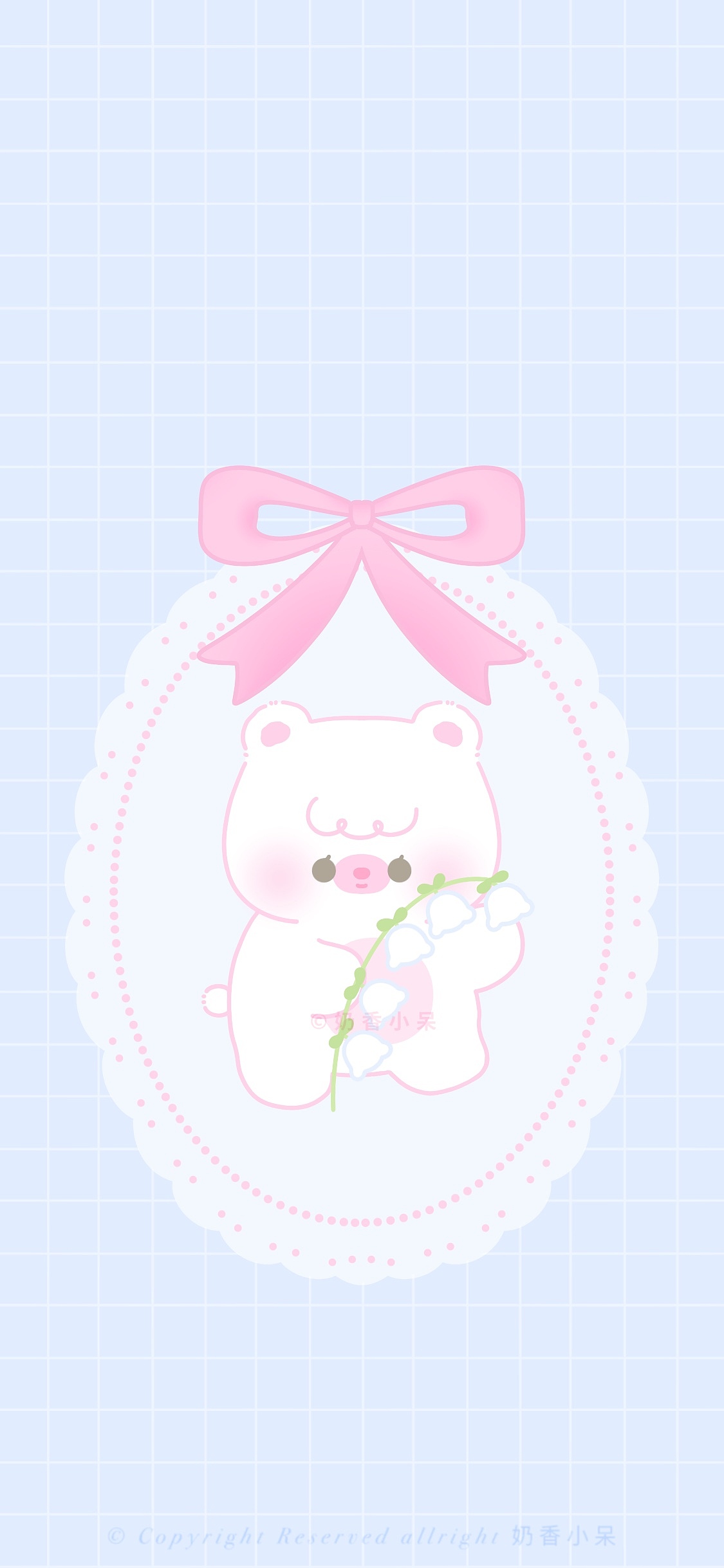 奶糖熊系列｜复古少女｜奶糖熊和铃兰花