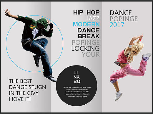 舞蹈班三折页（个人主页-ZMjUwMTIwMzI=） - 宣传物料 - 站酷设计师流氓兔belly原创素材 - 站酷ZCOOL