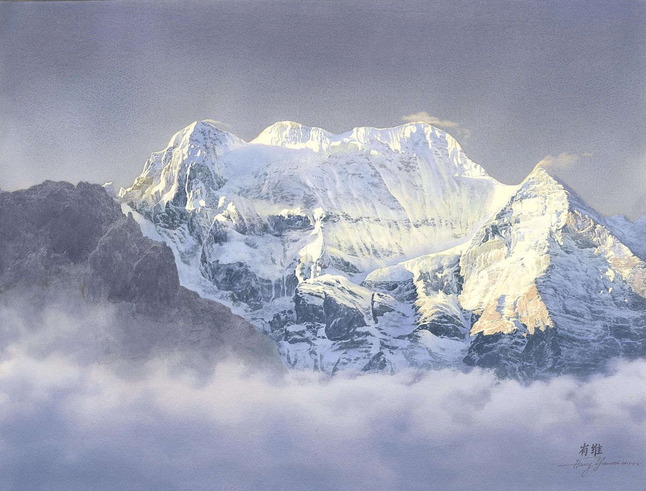 北京什么时候下雪？（图ZMTA0MTQyMzg0） - 绘画 - 站酷设计师黄有维水彩原创素材 - 站酷ZCOOL