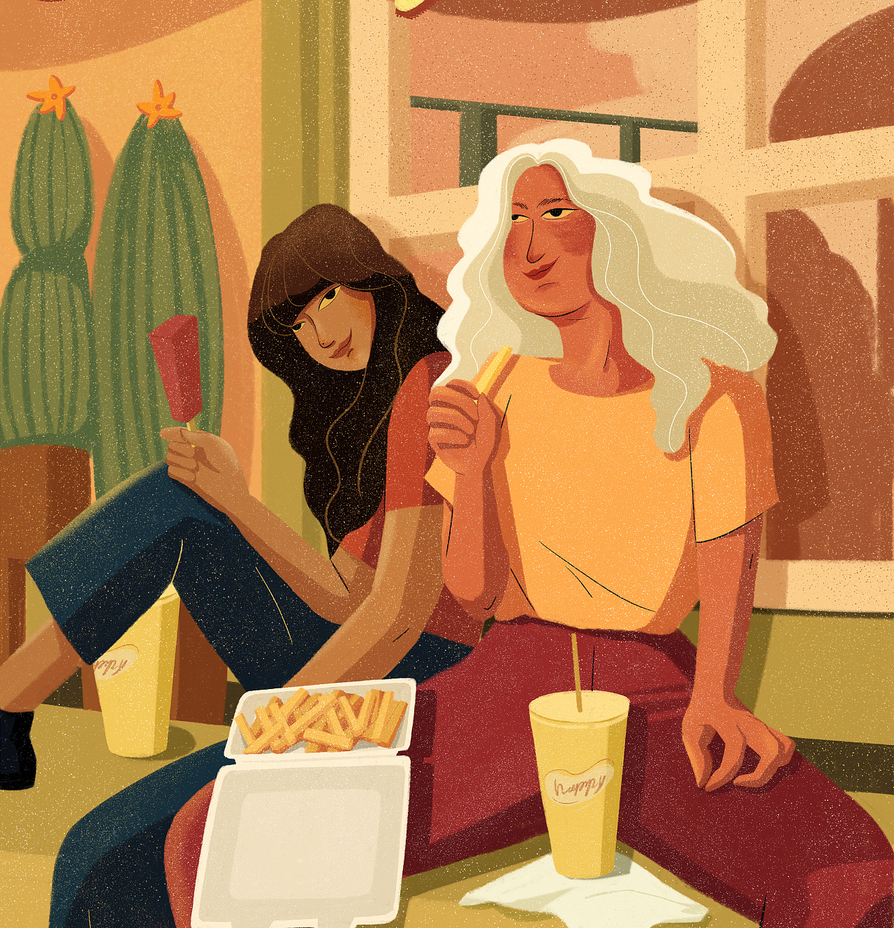 《week end》|插画|创作习作|野美 - 原创作品 - 站酷 (zcool)