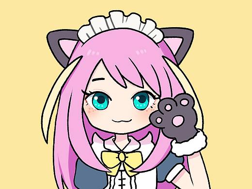 卡通 猫女 可爱 动漫 女孩 