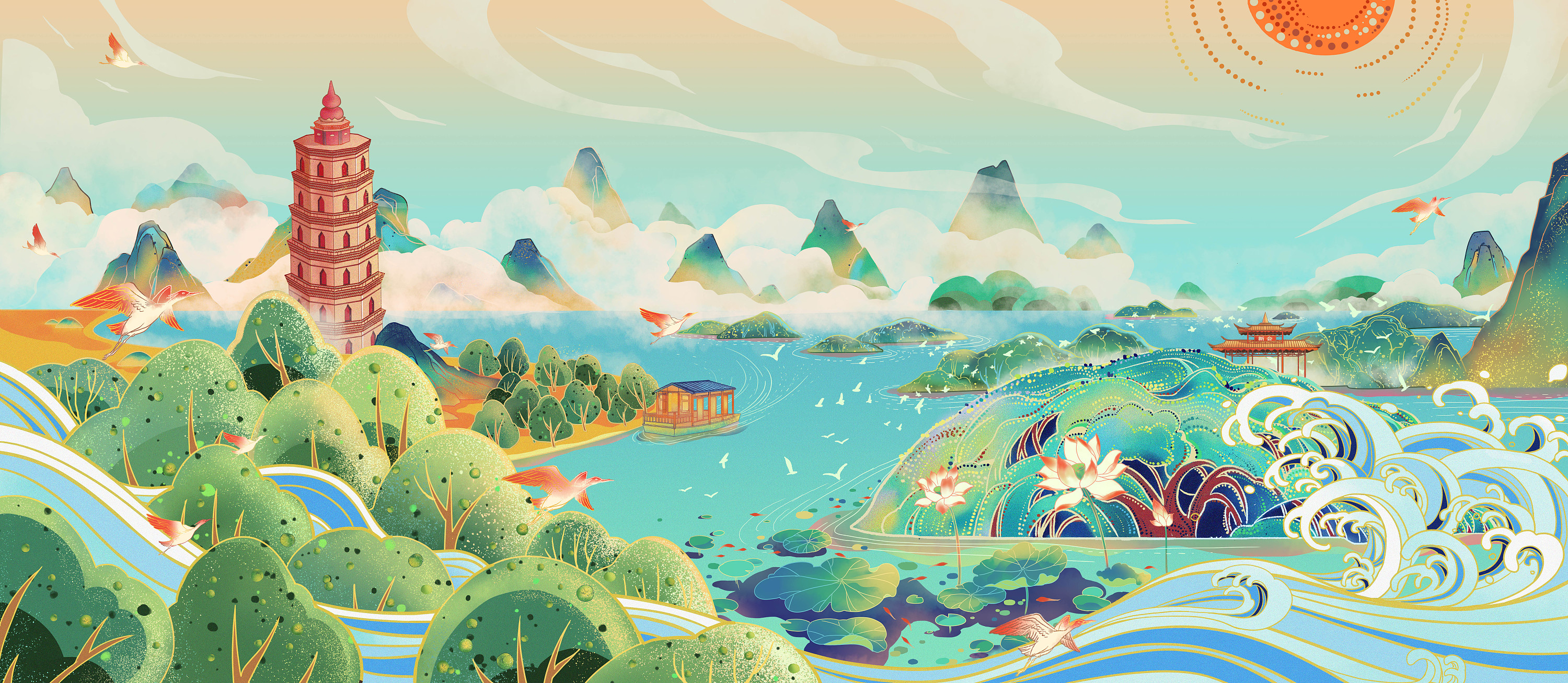 "柑柑好"小青柑插画