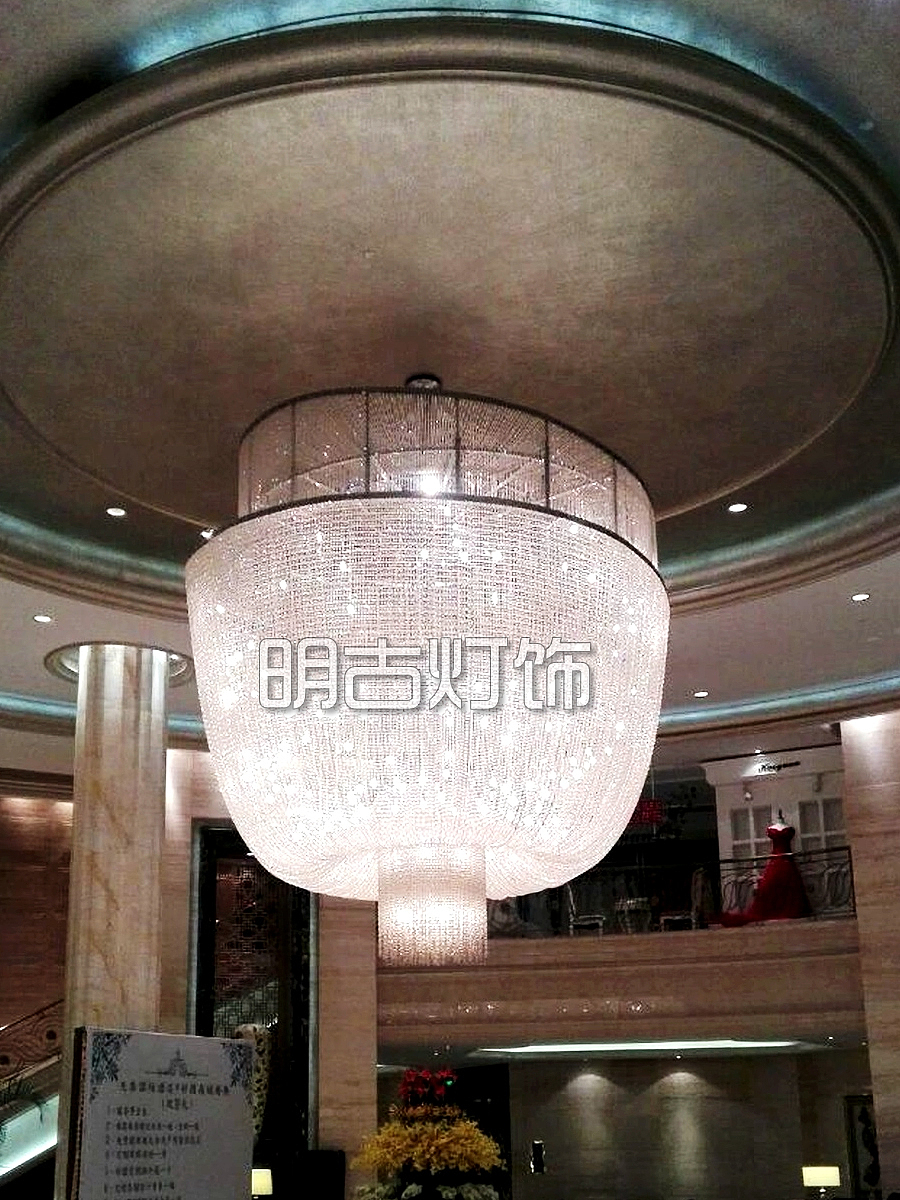 酒店大堂创意水晶吊灯 明古定制（图ZMTY3NTIzMjMy） - 电子产品 - 站酷设计师明古灯饰定制图库原创素材 - 站酷ZCOOL