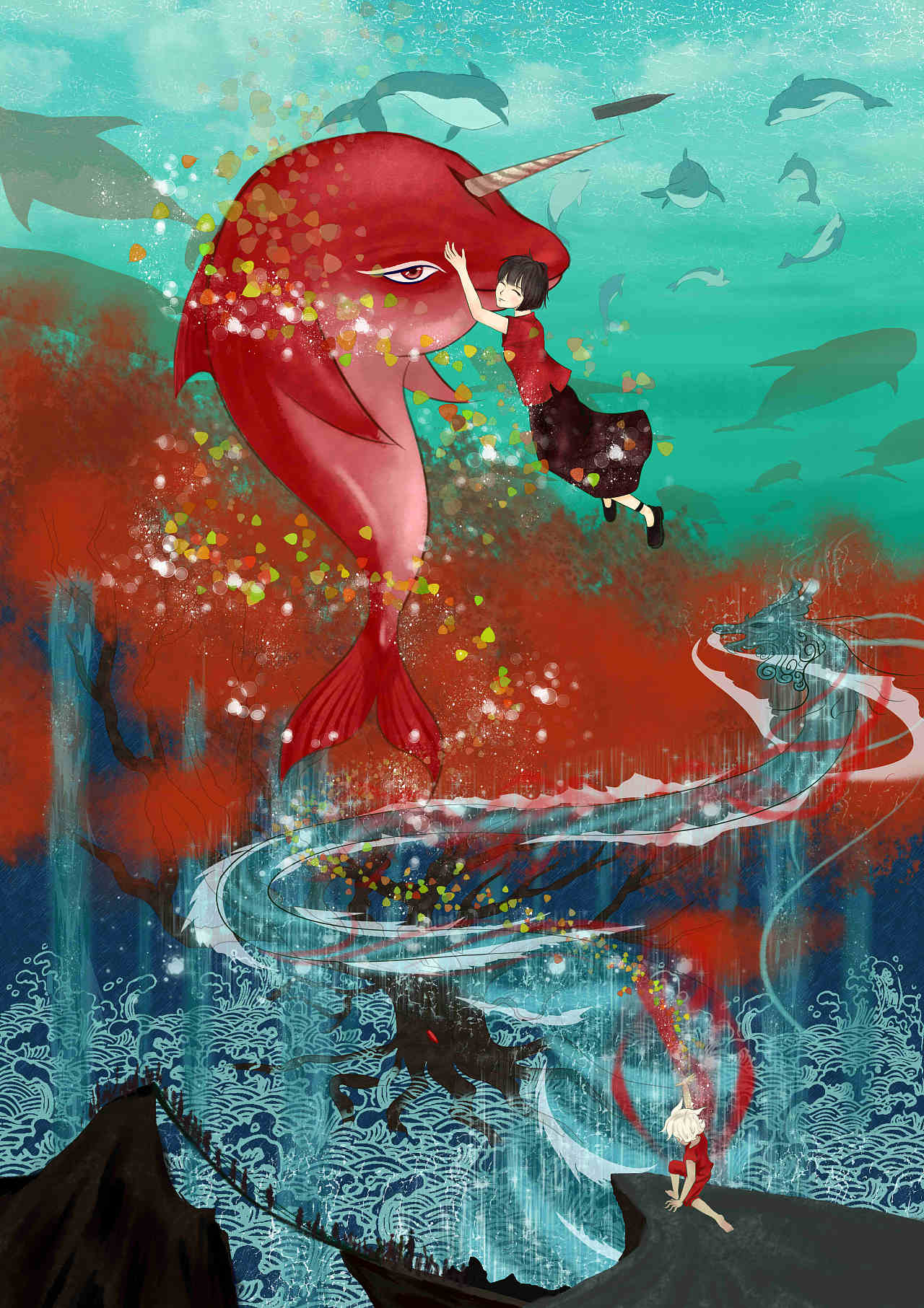 大鱼海棠。|纯艺术|绘画|手绘自己的世界 - 原创作品 - 站酷 (ZCOOL)