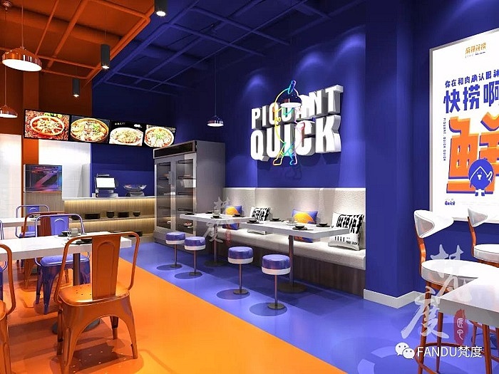 60平小面积火锅店装修设计效果图,100人看了99人点赞