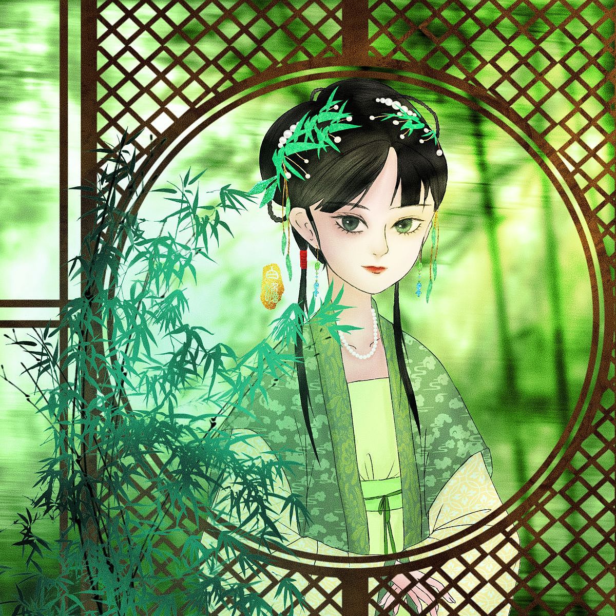 竹间少女（图ZMzMzMzUwNzk2） - 概念设定 - 站酷设计师白蟾RAN原创素材 - 站酷ZCOOL