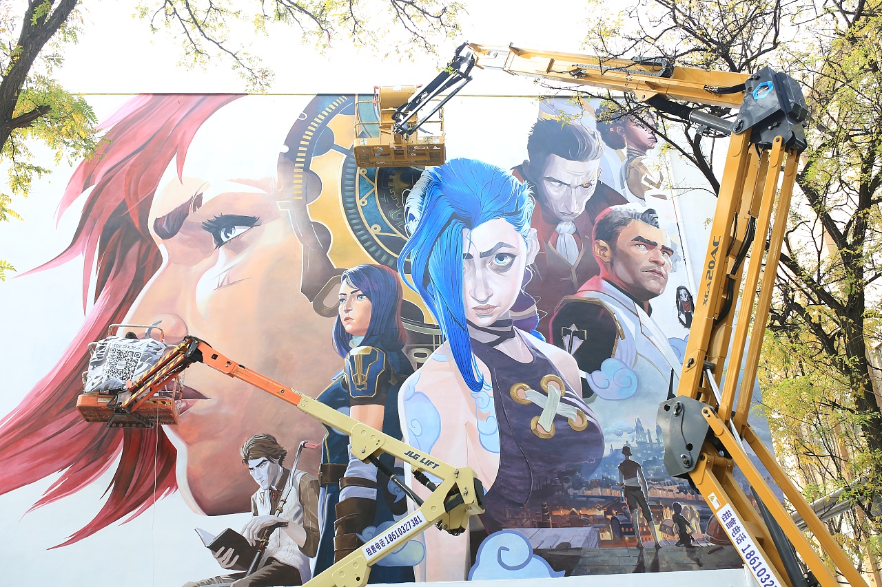 北京涂鸦 北京墙绘 3d涂鸦 3d绘画 坐标798艺术区巨幅|插画|游戏原画