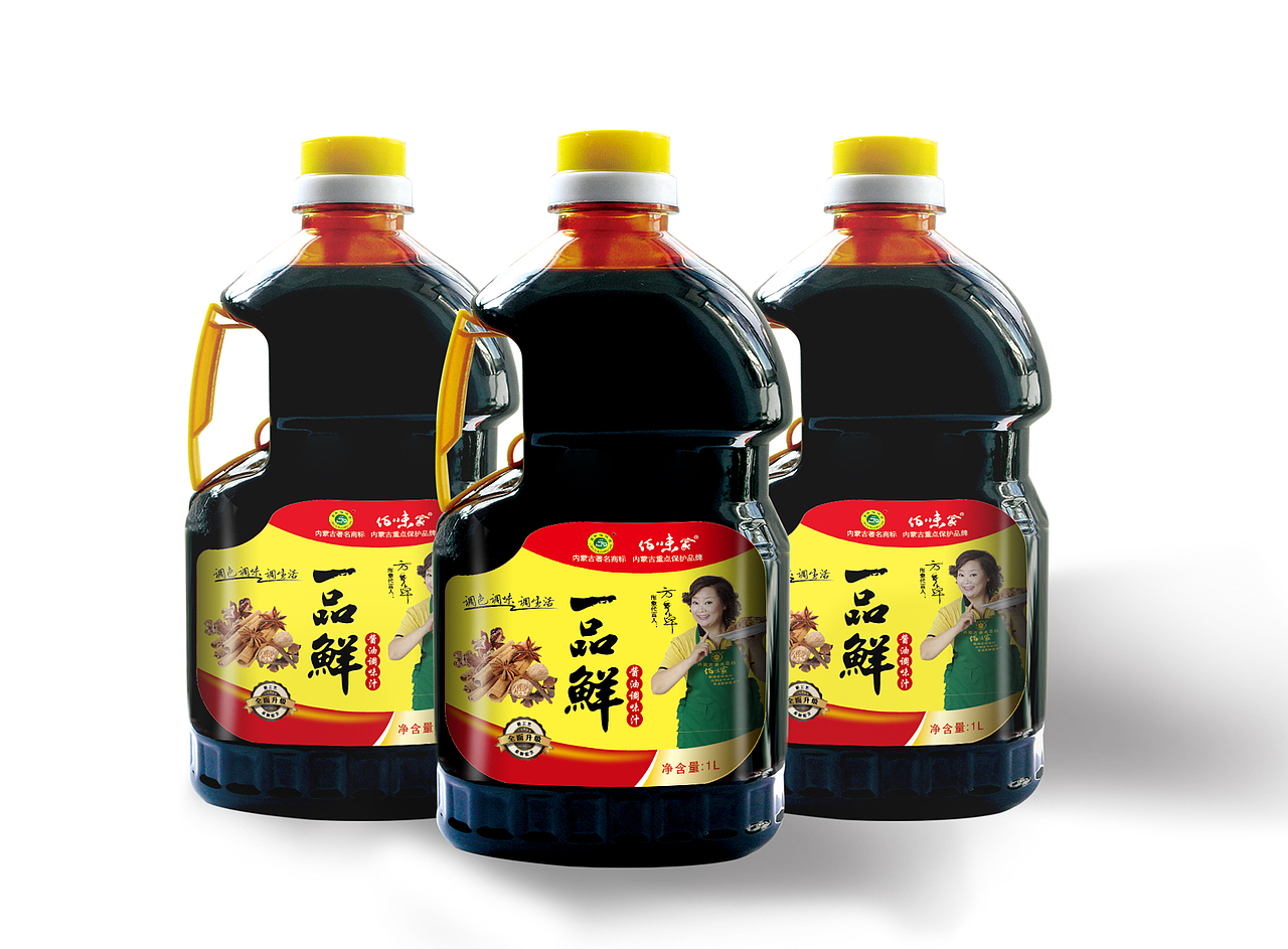 佰味家老抽酱油包装