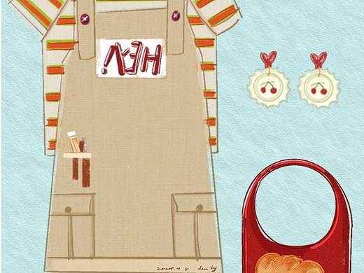 一日穿搭（个人主页-ZNjgzNzczMTY=） - 艺术插画 - 站酷设计师夏夏子语禅蝉原创素材 - 站酷ZCOOL