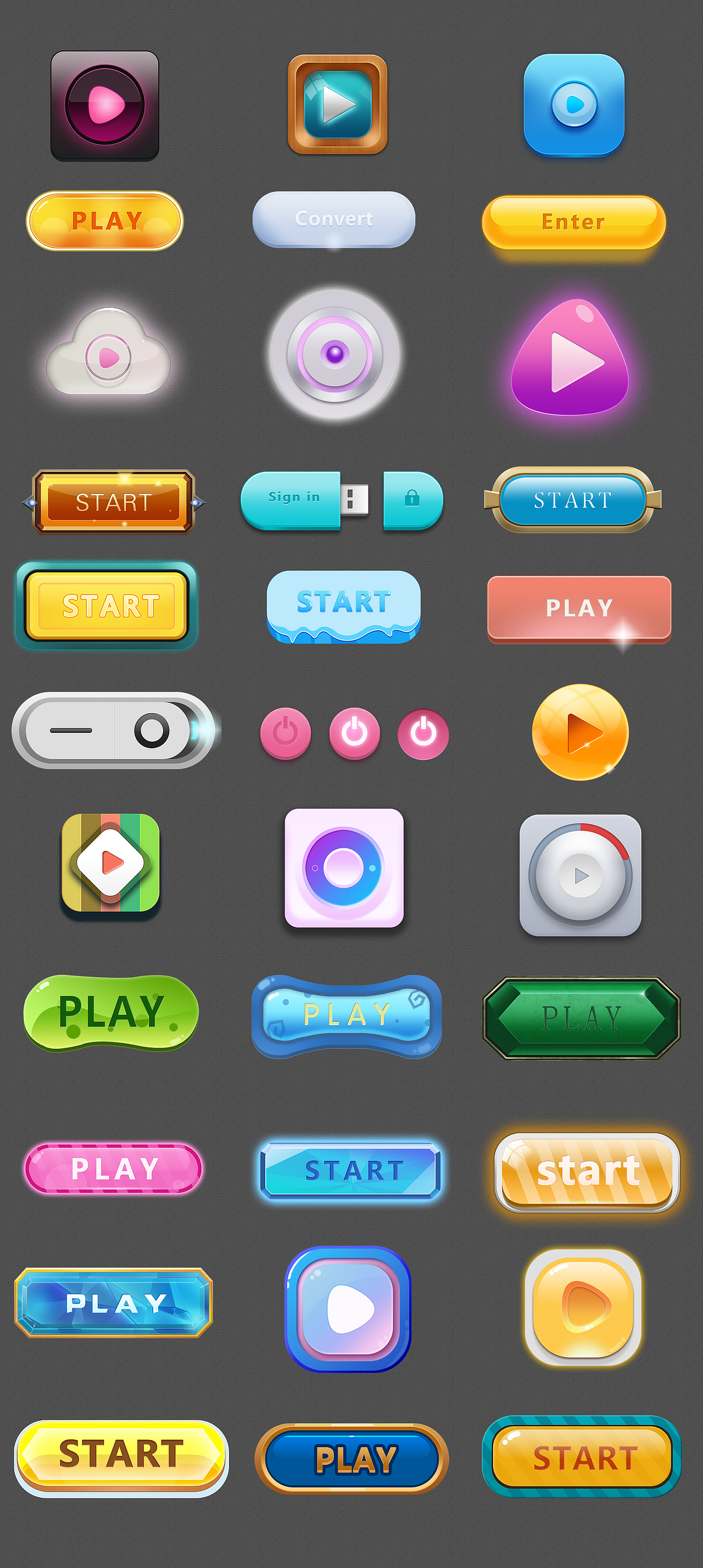 商业按钮和游戏按钮|ui|其他ui |bingsin_原创作品-站酷zcool