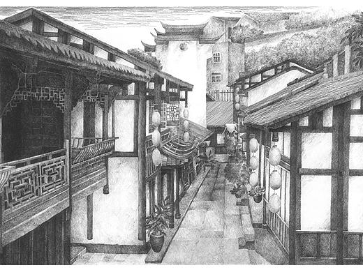 《黄淼钢笔画写生1》