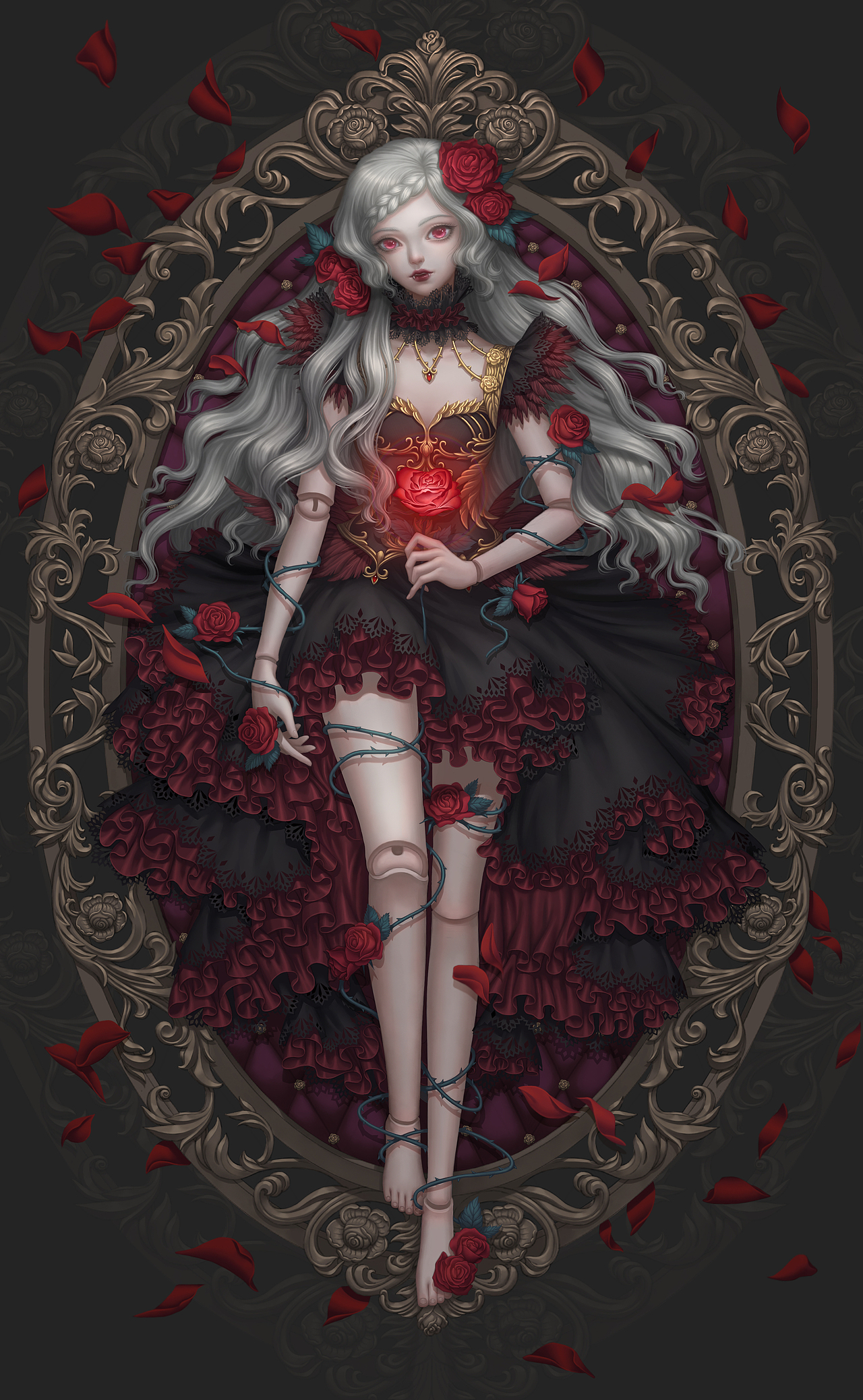 哥特人偶|插画|创作习作|竹芝芝芝芝_原创作品-站酷zcool