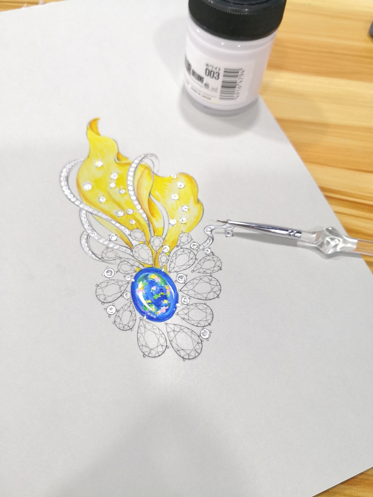 《遨游》彩宝奢华胸针（图ZMTg5OTAxMzcy） - 首饰设计 - 站酷设计师珠宝设计刘付秋婷原创素材 - 站酷ZCOOL