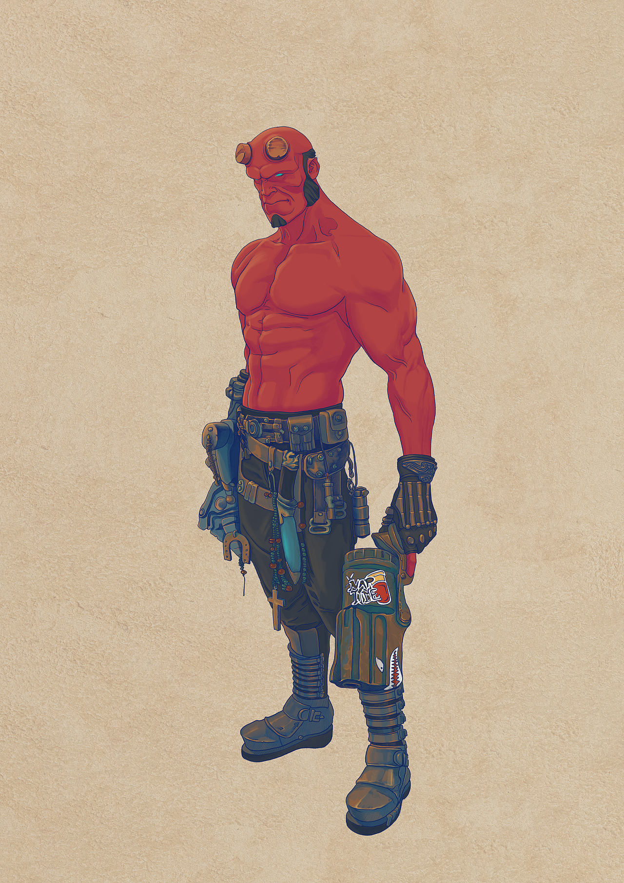 极恶-地狱男爵（图ZMzM1MTA0NjQ=） - 创作习作 - 站酷设计师画画的金阳原创素材 - 站酷ZCOOL