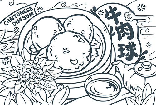 佛山美食明信片-早茶篇(2)_蛙蛙芝-站酷zcool