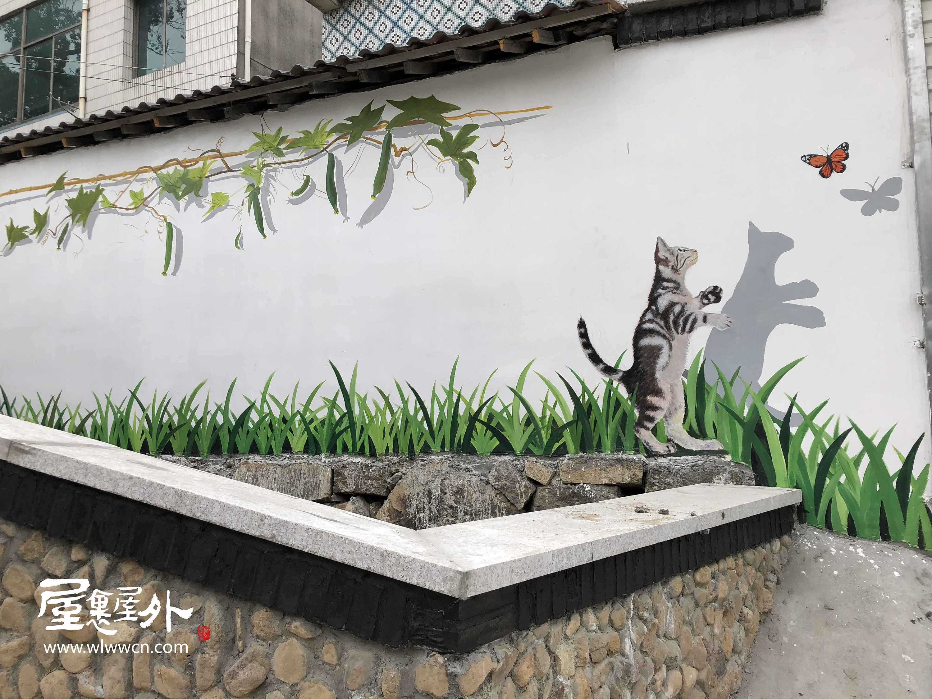 盛三村实景互动彩绘墙绘