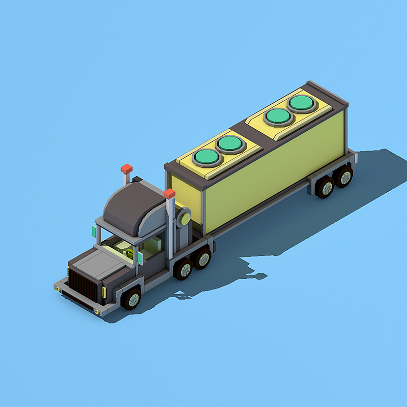 Lowpoly卡车模型制作过程