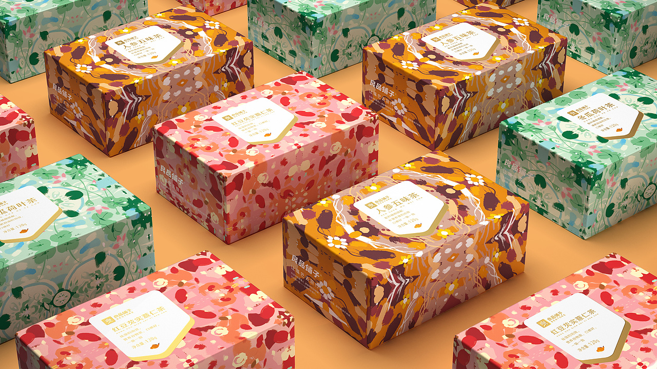 良品铺子 · 花茶冲调系列丨插画