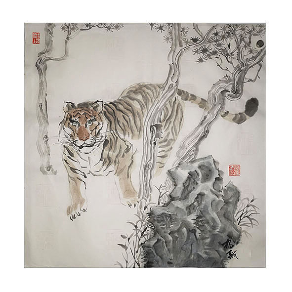 国画动物老虎水墨小年吉祥（图ZMjg2NDgyMjIw） - 绘画 - 站酷设计师杨越绘画原创素材 - 站酷ZCOOL