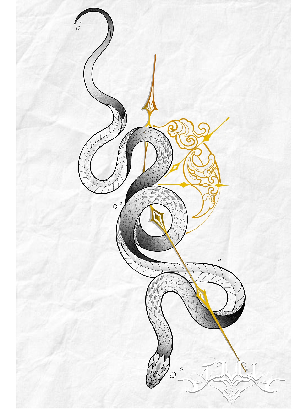 ▪️TATTOO-蛇·指针