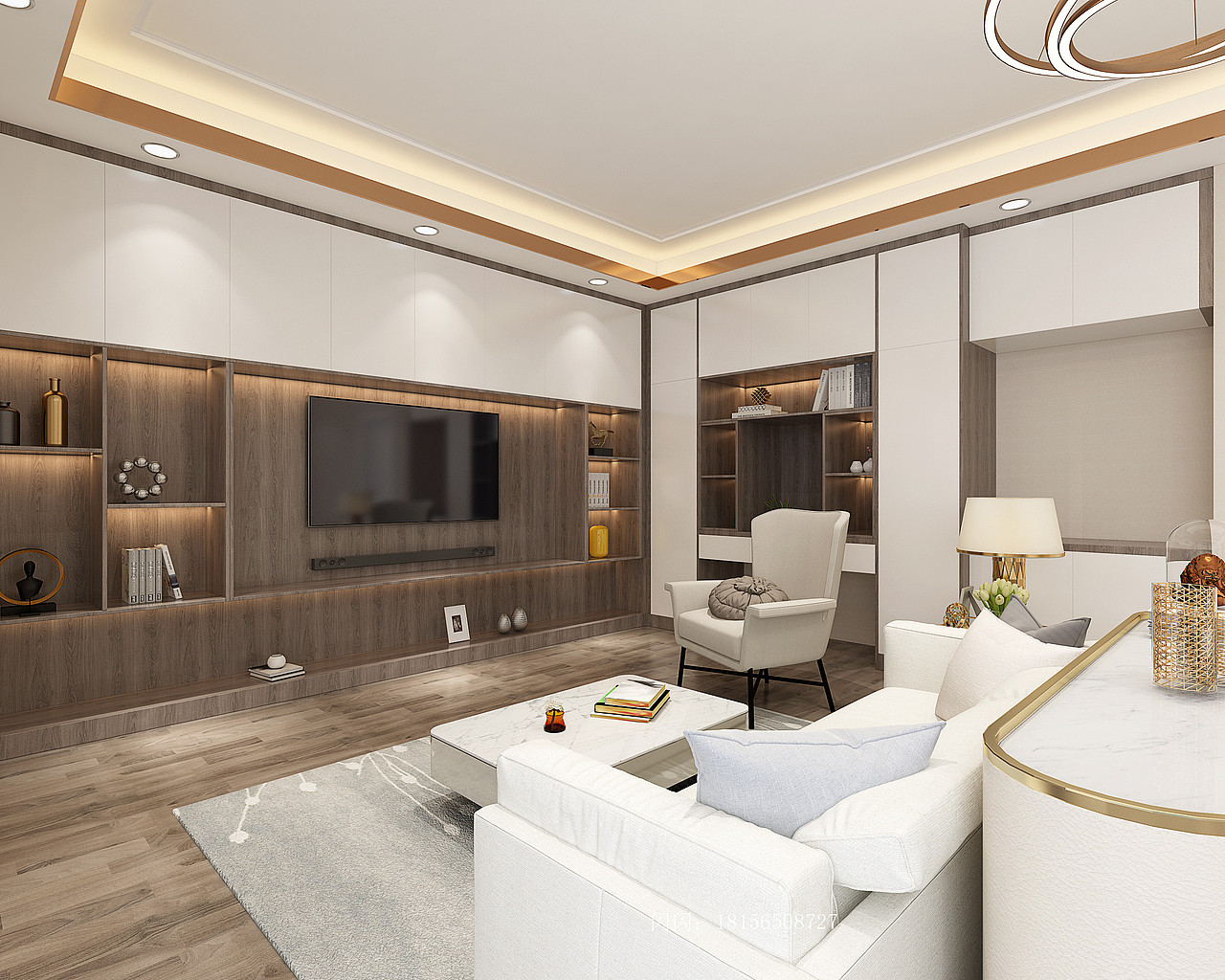 现代轻奢黑白灰复式