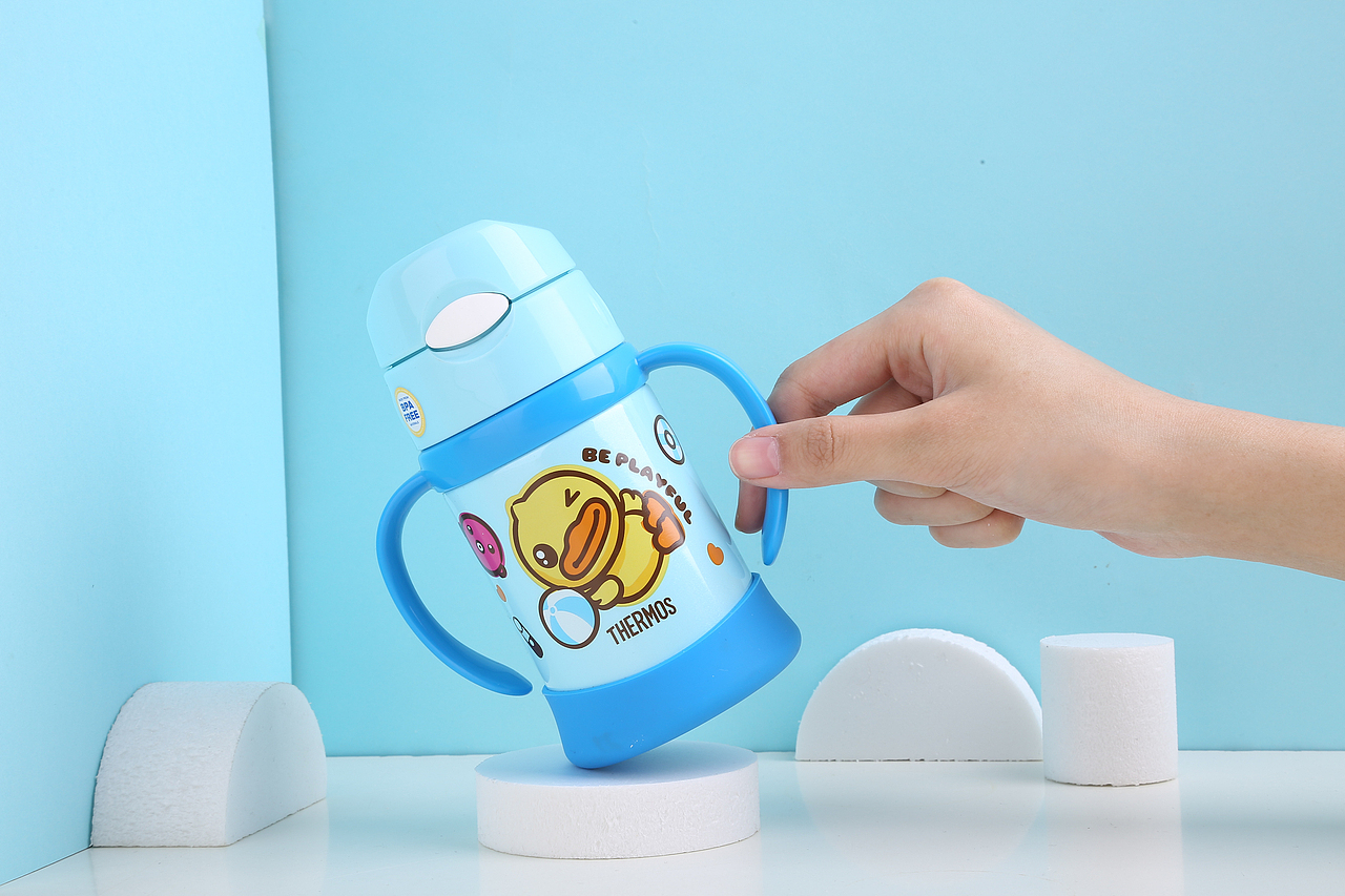 光面保温杯焖烧杯 水杯水壶 生活用品摄影静物产品拍摄