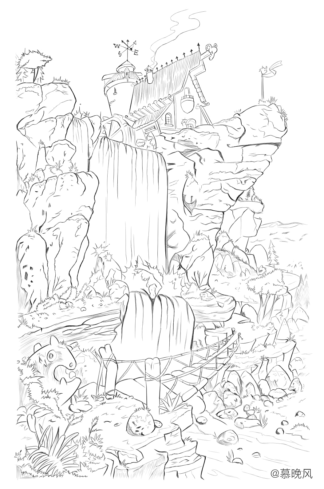 线稿练习（图ZMjEzMDM3NDAw） - 创作习作 - 站酷设计师慕晚风原创素材 - 站酷ZCOOL